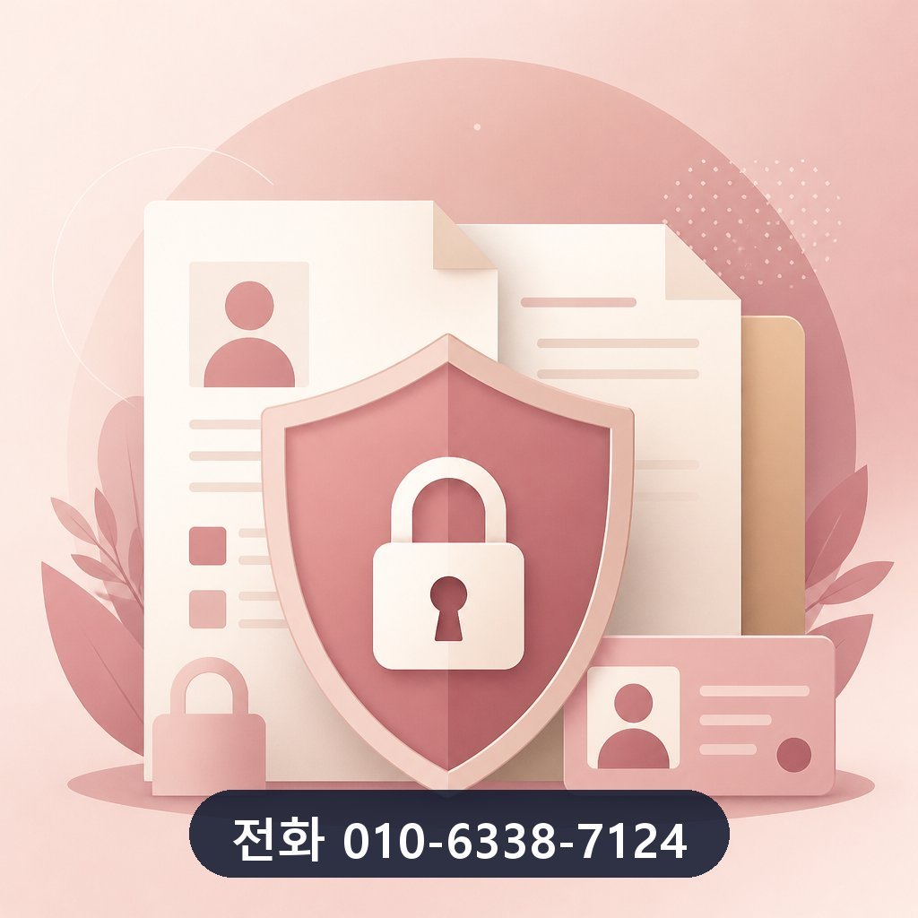 카드깡 정식업체 개인정보 보호 이미지 · 문의 010-6338-7124
